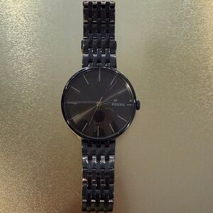 Fossil Black Ion-Plated Link Bracelet Watch